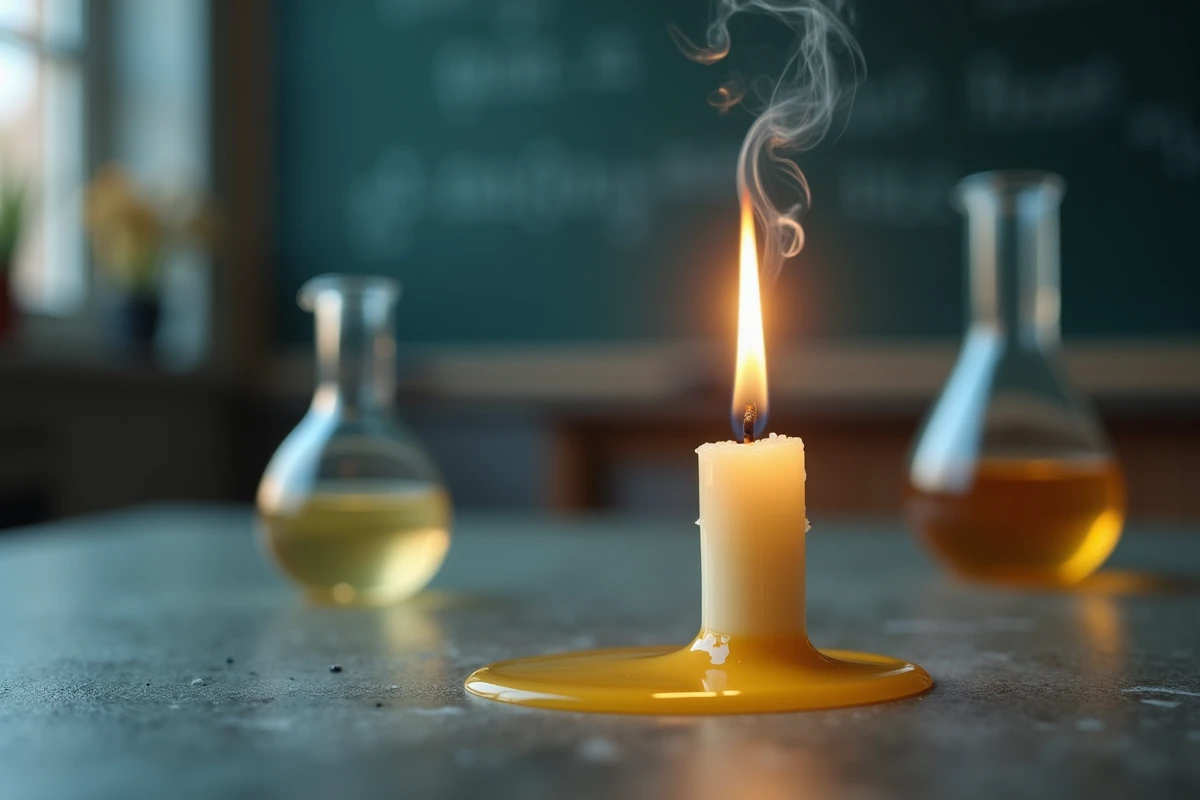 Gros plan sur la flamme d