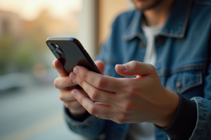 Personne installant un logiciel alternatif sur iPhone